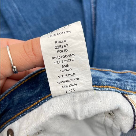 RE/DONE | The Marielou in Viper Blue Full Length 35in Inseam Wide Leg Jeans 25 - Picture 13 of 16